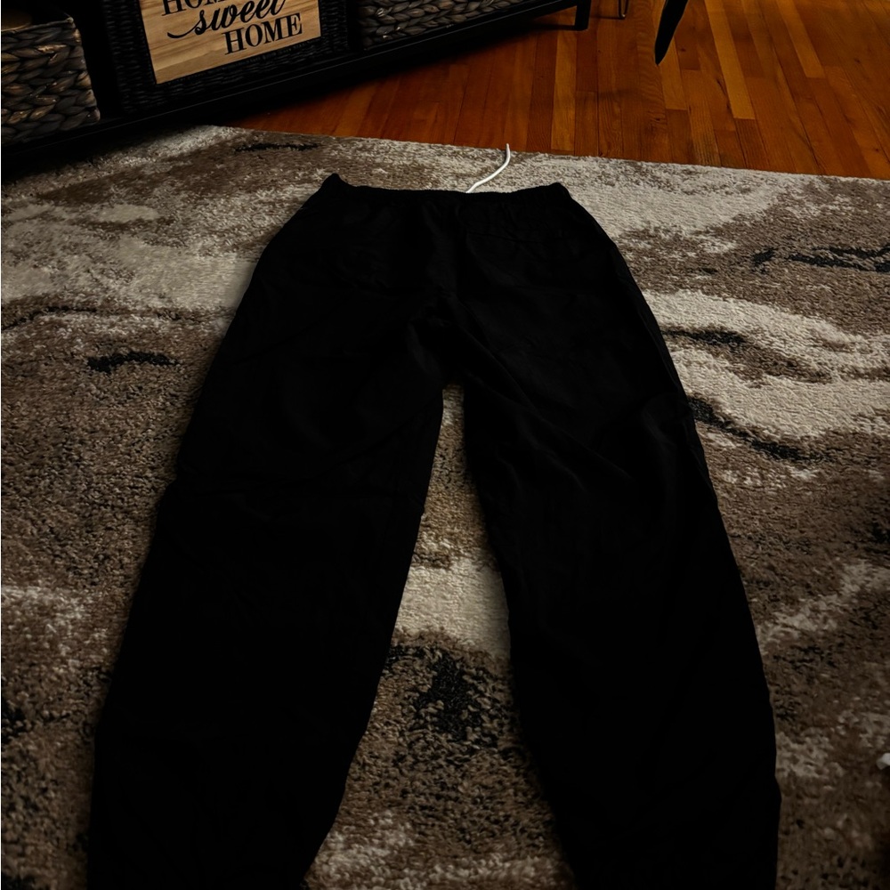Nike Black Wind-Pant Joggers with White Accents - Picture 9 of 11